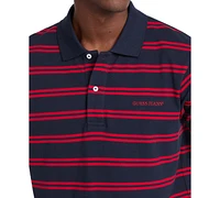 Guess Jeans Men's Stripe Logo Polo Shirt