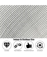 Gymax 14FT Replacement Trampoline Safety Enclosure Net w/ Zipper & Buckle for 8 Poles