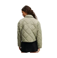 Cotton On Women's The Mother Puffer Lightweight Quilted Jacket