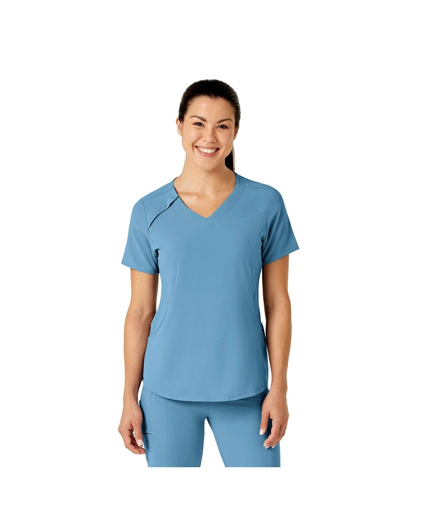 Wink Women's Renew Zip Accent Scrub Top