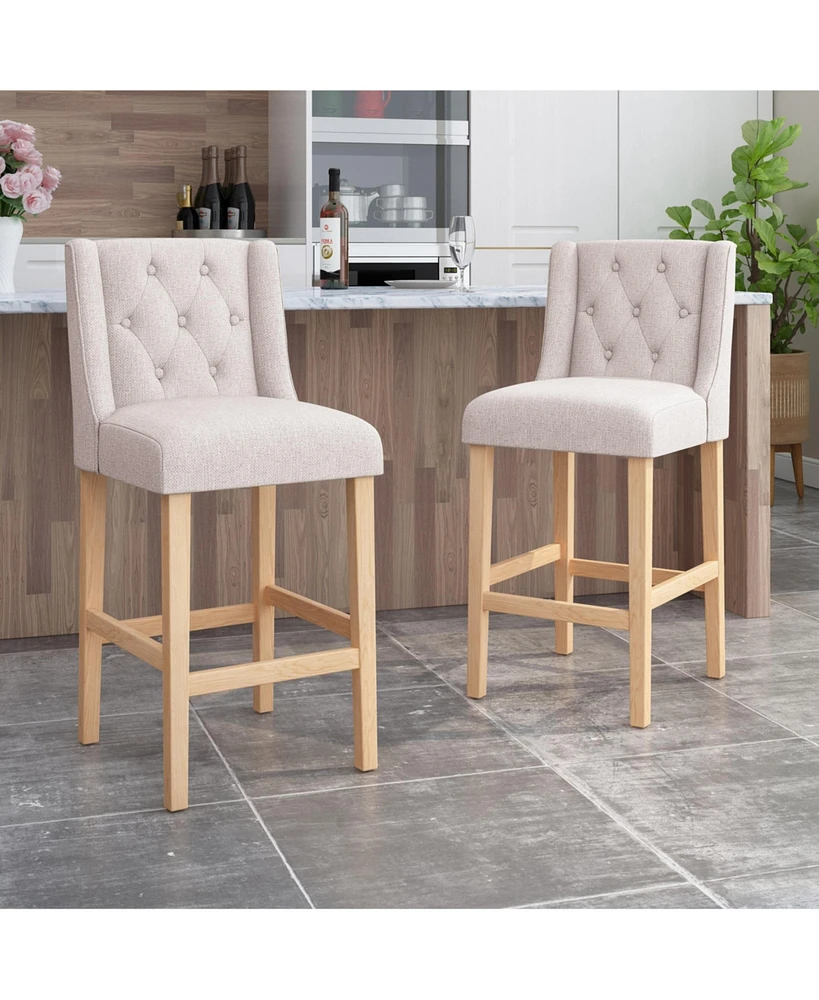 31" Wingback Bar Chairs Set of 2,Counter Stools for Kitchen Island or Home Bar-The Pop