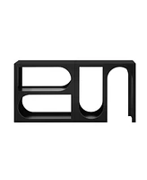 Modular Entryway Console Table with Rectangular Exterior and Curved Interior Design for Customizable Arrangements,Suitable for Study,Entrance and Livi