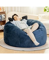 Bean Bag Chair: Giant 5' Memory Foam Furniture Bean Bag Chairs for Adults with Microfiber Cover
