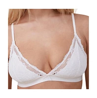 Cotton On Women's Everyday Lace Triangle Padded Bralette