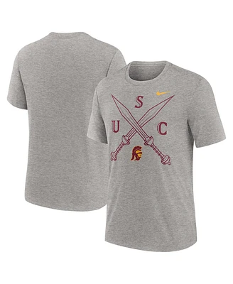 Nike Men's Heather Gray Usc Trojans Local Campus Time Honored Tradition Tri-Blend T-Shirt