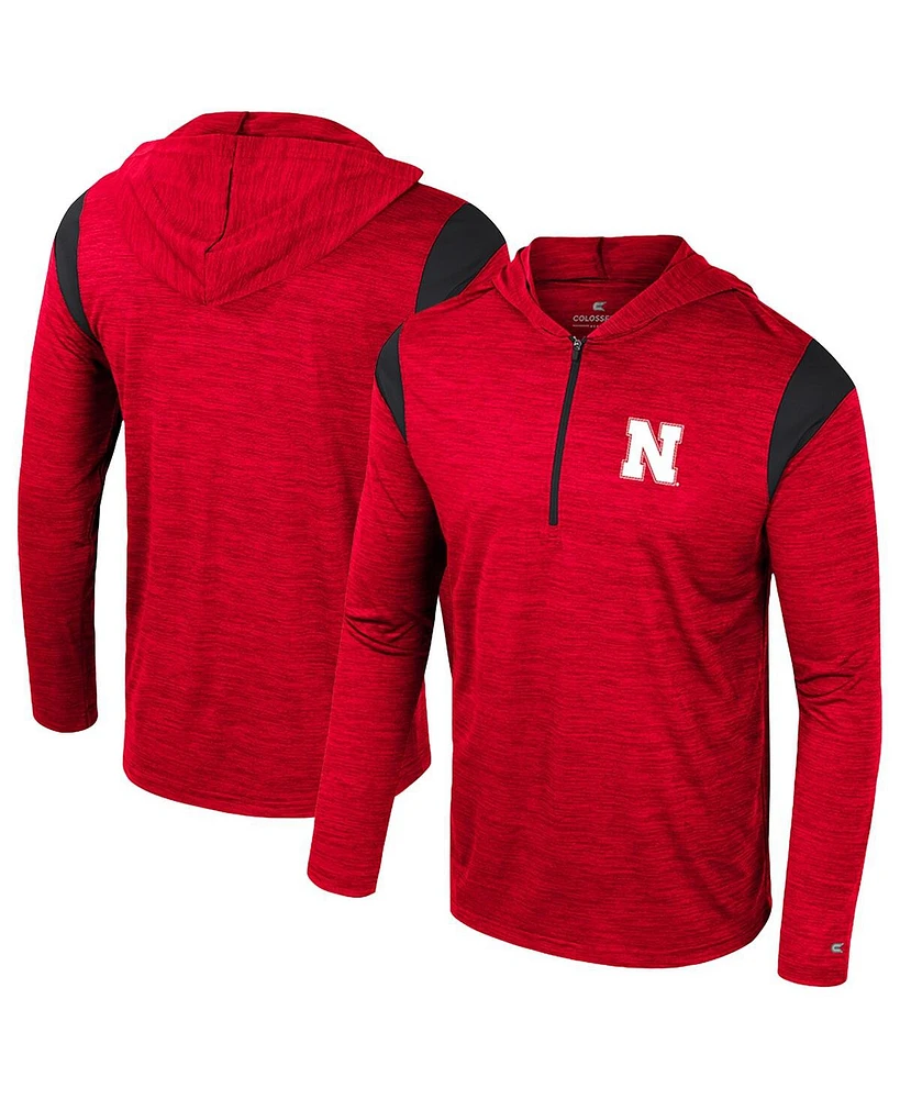 Colosseum Men's Scarlet Nebraska Huskers Dozer Half-Zip Windshirt