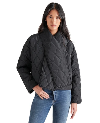 Steve Madden Women's Diarine Scarf Quilted Jacket