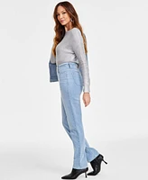 I.n.c. International Concepts Women's High-Rise Straight-Leg Jeans, Exclusively at Macy's