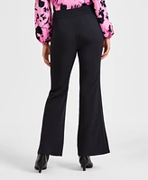 I.n.c. International Concepts Women's High-Rise Wide-Slit Flare-Leg Jeans, Exclusively at Macy's