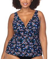 Raisins Curve Trendy Plus Tanzania Floral Tankini Top