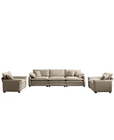 Streamdale Furniture Warm and Cozy Sofa Set with Soft Cushions and Pillows, Home Theater Style Sofa Set Consisting of a 3