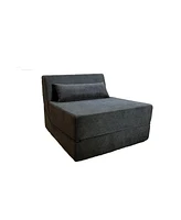 Streamdale Furniture Three in one folding sofa, convertible bed, easy to carry outdoors, suitable for living room, bedroom, lounge, outdoor (Dark Grey