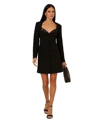 Adrianna by Papell Women's Knit Crepe Blazer Dress