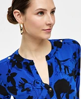 I.n.c. International Concepts Women's Printed Button Shirt, Exclusively at Macy's
