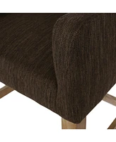 The Pop Home 26-Inch Upholstered Counter Height Bar Stool with Wood Legs, Accent Chair for Kitchen or Living Room (1PK)-The