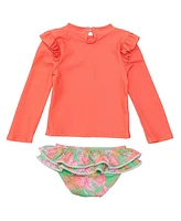 Snapper Rock Girls Coastal Shells Sustainable Ruffle Set