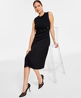 I.n.c. International Concepts Women's Asymmetric Button Sweater Dress, Exclusively at Macy's