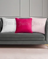 Juicy Couture Rhinestone Logo Pillow, 20" x