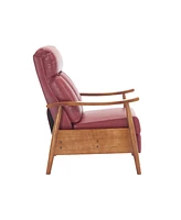 Wood Frame Armchair, Modern Accent Chair Lounge Chair for Living Room