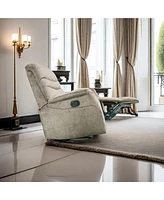 Rocking Swivel Recliner Chair for Living Room, 360 Degree Swivel, Adjustable Modern Reclining Chair, Classic and Traditional Recliner Sofa with Lumbar