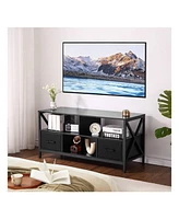 gaomon Dresser Tv Stand, Wide 2 Drawer Dresser For Storage And Organization, Entertainment Center With Fabric Drawers, Dressers For Bedroom, Tv Table