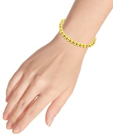 Giani Bernini Polished Beaded Stretch Bracelet (6mm) 18k Gold over Sterling Silver, Exclusively at Macy's