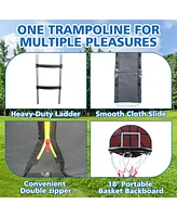 Streamdale Furniture 10FT Trampoline with Enclosure