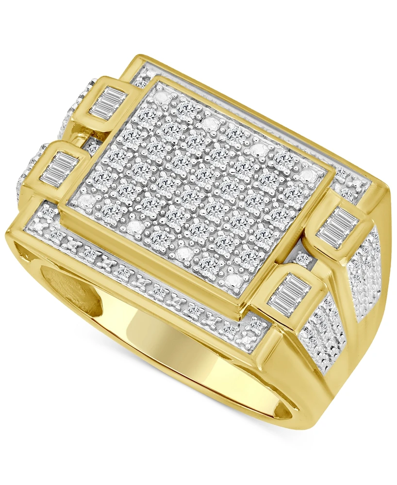 Men's Diamond Statement Ring (1/2 ct. t.w.) in 10k Yellow Gold