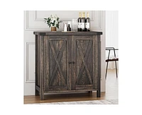 gaomon Buffet Cabinet Farmhouse Storage with Doors and Shelves, Buffets Sideboards Entryway Accent Console fo