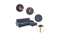 Slickblue Three-Seat Modular Sofa Simple and Stylish Indoor Seating for Modern Living Spaces