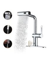 Mondawe Single Handle Pull Down Sprayer Kitchen Faucet with 3 Functions Spray