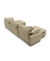 Streamdale Furniture Oversized modular cushioned sofa with conversible ottoman, 3