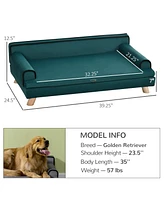 PawHut Soft Foam Large Dog Couch for a Fancy Dog Bed, Dog Sofa Bed,