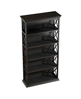 Tribesigns 71 Inches 6-Tier Industrial Bookshelves and Bookcases, Floor Standing 5 Shelf Display Storage Shelves Tall Bookcase