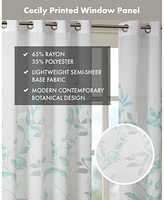Madison Park Cecily Burnout Printed sheer Window Curtain, inches long Single Curtain Panel