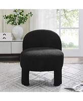 Streamdale Furniture Hoop gauze lounge chair with soft cushion and backrest, need to be assembled, suitable for living room/bedroom/dining room