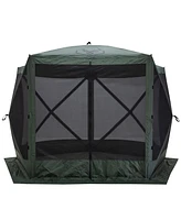 Gazelle GG501GR Pop Up Portable 4 Person Camping Gazebo Day Tent w/ Mesh Windows