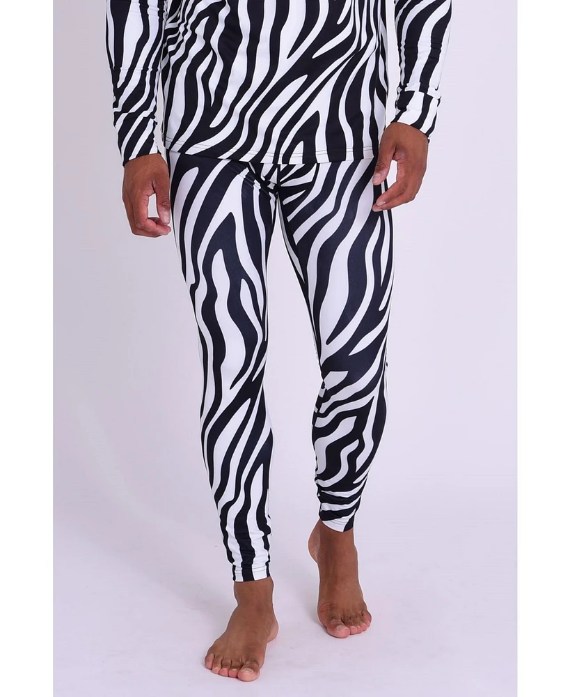 Oosc Men's Baselayer Pant - Hotel California Zebra Print