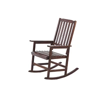Acacia Indoor Rocking Chair, Outdoor Solid Wood Patio Furniture New Style Brown