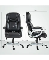 Homcom Office Chair with Swivel Wheels & Adjustable Height,