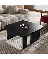 Streamdale Furniture Tova 54" Modern Minimalist Thick High-strength Mdf Coffee Table, Combined Tea Table for Living Room, Office, Den, Dark oak