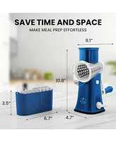 Rotary Cheese Grater with 5 Interchangeable Stainless Steel Blades