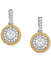 Diamond Drop Earrings (1/2 ct. t.w.) in 10k Yellow Gold