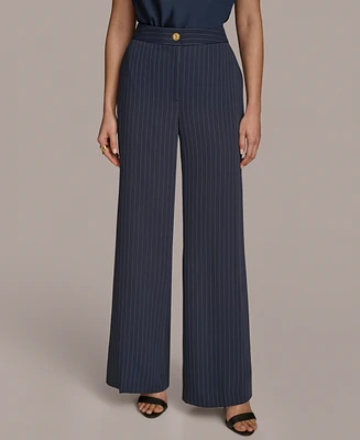 Donna Karan New York Women's Pinstripe Wide-Leg Pants
