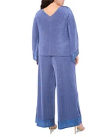 Msk Plus Jersey-Knit Wide-Leg Pants