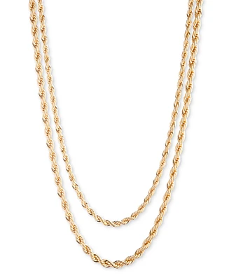 Lauren Ralph Lauren Gold-Tone Rope Chain 16" Layered Collar Necklace