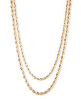 Lauren Ralph Lauren Gold-Tone Rope Chain 16" Layered Collar Necklace