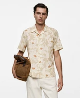 Mango Men's Cotton Hawaiian-Print Shirt