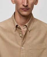 Mango Men's Classic-Fit Micro-Corduroy Shirt