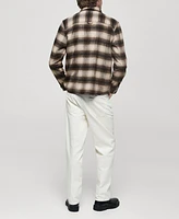 Mango Men's Checkered Wool-Blend Overshirt